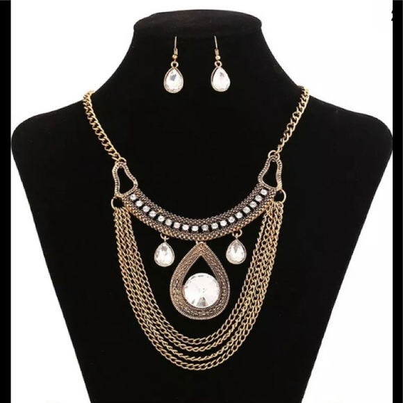 🔥GORGEOUS Chain Statement Necklace Set🔥➖NWT🏷 - Picture 9 of 12